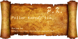Poller Kornélia névjegykártya