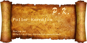 Poller Kornélia névjegykártya